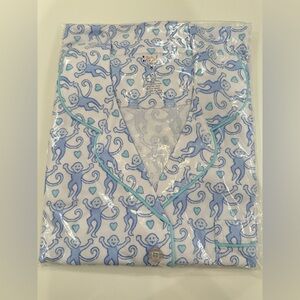 Roller Rabbit lovely Blue Monkey  Pajama Set